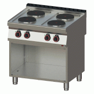 Fourneau électrique 4 feux avec soubassement 400 V - REDFOX - SP 70/80 E