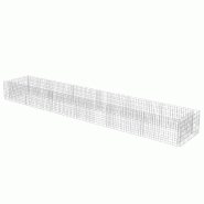 Helloshop26 - Jardinière lit surélevé plantes fleurs jardinà gabion acier galvanisé 540 x 90 x 50 cm 02_0001309 - 3000076791533