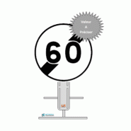 Panneau B33 - Fin de prescription de la limitation de vitesse sur pied temporaire