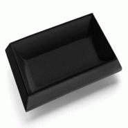 Plateau rectangulaire Mélamine noire Classic 26x16 cm de Lacor - 63541