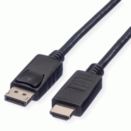 Roline green câble displayport dp - hdtv, m/m, noir, 1 m_0