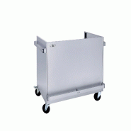 Roller Grill meuble roulant pour vitrine bain-marie capacité 3 GN, meuble inox MS 30 I - noir inox MS 30 I