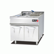 Romux® Friteuse À Gaz Naturel Professionnelle 28+28 Litres Double sur Coffre avec Minisit | Friteuse en Acier Inox avec Robinet de Vidange 20000 W - Romux® Friteuse À Gaz Naturel Professionnelle 28+28 Litres Double sur Coffre avec Minisit | Friteuse en Acier Inox avec Robinet de Vidange 20000 W -