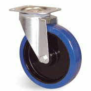 Roulette caoutchouc bleu à platine pivotante 160mm - GUITEL HERVIEU - ep5ba160-571r - 867413 Roulette caoutchouc bleu à platine pivotante 160mm - GUITEL HERVIEU - ep5ba160-571r - 867413
