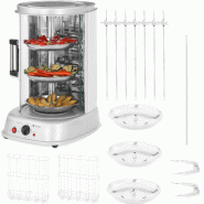 Royal Catering - Royal Catering Rôtissoire Verticale Machine À Kébab Poulet Électrique Appareil Mini Machine Grill Rotatif RCGV-1800 (4-en-1, 1 80