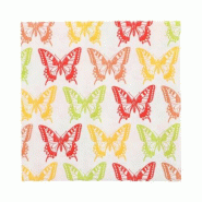 Serviettes, 3 plis pliage ¼ 33 cm x 33 cm "Butterflies" (200 unités) PAPSTAR - multicolore papier 37100