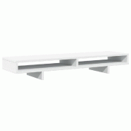 Support de moniteur table meuble bureau 100 x 27 x 15 cm bois d'ingénierie blanc 02_0044837 - blanc Bois massif 3000220397796