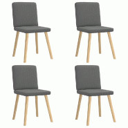 VidaXL Chaises à manger lot de 4 gris foncé tissu Modèle Ivior - 3315298