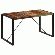 VidaXL Table à manger 140x70x75 cm Bois de récupération massif Modèle Zenith Advance Plus - Bois massif 247421