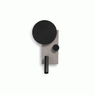 Applique murale Faro Barcelona - Klee avec bras lecture droite, LED 10W, LED intégrée, variateur, double interrupteur, gris foncé - gris métal 842