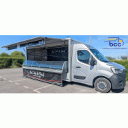 Camion marché boucherie 4m50 – Vitrine bombée BCC + réserve réfrigérée – 1146