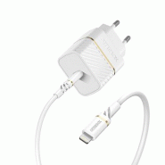 Chargeur mural OtterBox avec câble Lightning vers USB-C | 20W | 1M | blanc | Fast Charge - blanc 78-80480