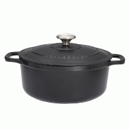 Cocotte ronde 32 cm chasseur noir interieur noir 880 cl  Fonte émaillée Chasseur - noir 3244334732016