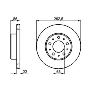 Disque de frein Bosch 0986478283 - ventilé intérieur - boîte de 2 disques - côté avant - 5 trous Disque de frein Bosch 0986478283 - ventilé intérieur - boîte de 2 disques - côté avant - 5 trous