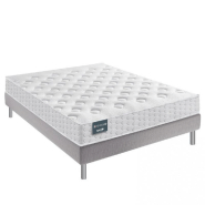 ENSEMBLE DUNLOPILLO 140*200 CM EUGEN 21 CM MATELAS MÉMOIRE DE FORME SOMMIER DÉCO JEU DE 4 PIEDS GRIS