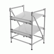 Etagere réglable compacte ergonomique avec rebords