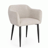 Fauteuil Kati perle  59 x 60 x 78 cm - Par 2