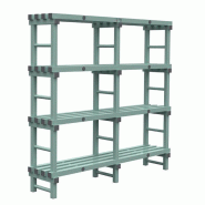 Gastro-Inox Rayonnage Euro avec 4 étagères en plastique 1800x400x1750mm - 7445908640669