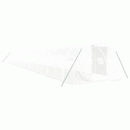Helloshop26 - Serre tente abri plante fleur légumes avec cadre en acier 60 m² 20 x 3 x 2 m blanc 02_0044615 - 3000220234572 Helloshop26 - Serre tente abri plante fleur légumes avec cadre en acier 60 m² 20 x 3 x 2 m blanc 02_0044615 - 3000220234572