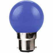 Lampe led sphérique b22 1 w dépolie bleue