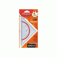 Maped Équerre géométrique Technic, hypothénuse 16 cm - 3154142777379