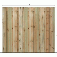 Panneaux de jardin en bois imprégné - hauteur 180 cm