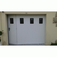 Porte de garage latérale coulissante - 2pl - pvc manuelle