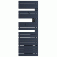 Sèche-serviettes connecté Nefertiti avec soufflerie mât à droite 1750W bleu profond - Atlantic - 850077_0