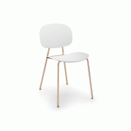 Lot de 6 chaises Outdoor Tondina Pop avec 4 pieds en acier chromé et assise en polypro Lot de 6 chaises Outdoor Tondina Pop avec 4 pieds en acier chromé et assise en polypro