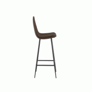 Stones Table extensible Xavier 170-270x90cm en stratifié HPL gris foncé et métal noir - Mobilier de salle à manger moderne pour jusqu'à 8 personn