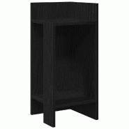 Table d'appoint avec étagère noir 25,5x27x60 cm Modèle Apex Soleil - 858544