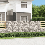 Vidaxl mur en gabion avec couvercles acier galvanisé 300 x 50 x 100 cm 143592