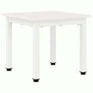 VidaXL Table basse Blanc 40 x 40 x 36 cm Bois de pin massif Modèle Zenith Contemporain - 892754