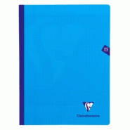 Clairefontaine Lot de 5 Cahier Mimesys 24x32, 192p./96 feuilles 90 g/m² brochées, coloris bleu, Séyès - 3329683293415
