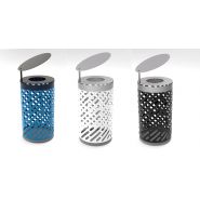 Corbeille publique Delfo - en acier thermolaqué - 110L - Hauteur 920 mm - Diamètre 500 mm Corbeille publique Delfo - en acier thermolaqué - 110L - Hauteur 920 mm - Diamètre 500 mm