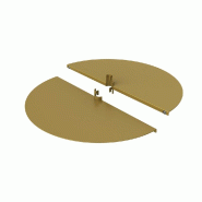 Etagère Round demi-circulaire 27cm en tôle - or - par 2