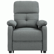 Fauteuil inclinable électrique Gris foncé Tissu Modèle Ierdoria - 8720286549902