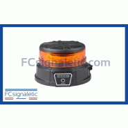 Gyrophare à led orange plat autonome embase magnétique LEDWORK LWK0079 Gyrophare à led orange plat autonome embase magnétique LEDWORK LWK0079