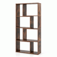 Helloshop26 - Bibliothèque géométrique ouverte 60 x 20 x 120 cm design moderne avec 8 cases multifonctionnelles en bois café 20_0010685 - vert Boi