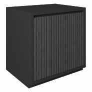Meuble Vertigo T01 1 porte MDF noir et noir 60x47x60 cm