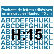 Planche de lettre adhésive h15 cm