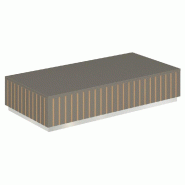 Podium pour mannequins Vertigo T03 MDF naturel et anthracite 120x60x25cm