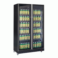Réfrigérateur 2 portes en verre noir 7526.0010 COMBISTEEL