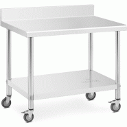 Royal Catering - Royal Catering Table de Travail 70 x 100 cm avec Rebord - Capacité 155 kg - Plan de Travail pour Cuisine et Atelier - multi-matéria Royal Catering - Royal Catering Table de Travail 70 x 100 cm avec Rebord - Capacité 155 kg - Plan de Travail pour Cuisine et Atelier - multi-matéria