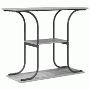 VidaXL Table console Gris Sonoma 101 x 35 x 80,5 cm Bois d'ingénierie Modèle Aero Prestige - 868472