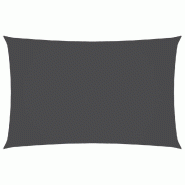 VidaXL Voile de parasol tissu oxford rectangulaire 2,5x5 m anthracite Modèle Terrasse Delta Prime - noir 135099
