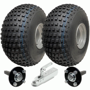25x12.00-9 Knobby ATV Quad Trailer Kit Wheels Axles Hitch Load Capacity 390kgs 25x12.00-9 Knobby ATV Quad Trailer Kit Wheels Axles Hitch Load Capacity 390kgs