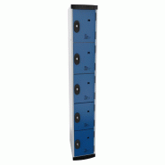 Acial Vestiaire 5 cases bleu/gris serrure L.40 cm - acier MB1/5-2106B1
