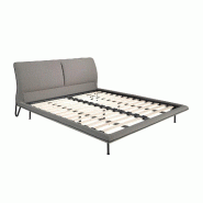 Angel Cerdá Lit en tissu gris foncé 7221C 200 x 237 x 96 - gris textile 8435631040651