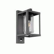 Applique Murale 1xE27, IP44, Anthracite - Détecteur - Trio - Lunga - gris 4017807529289